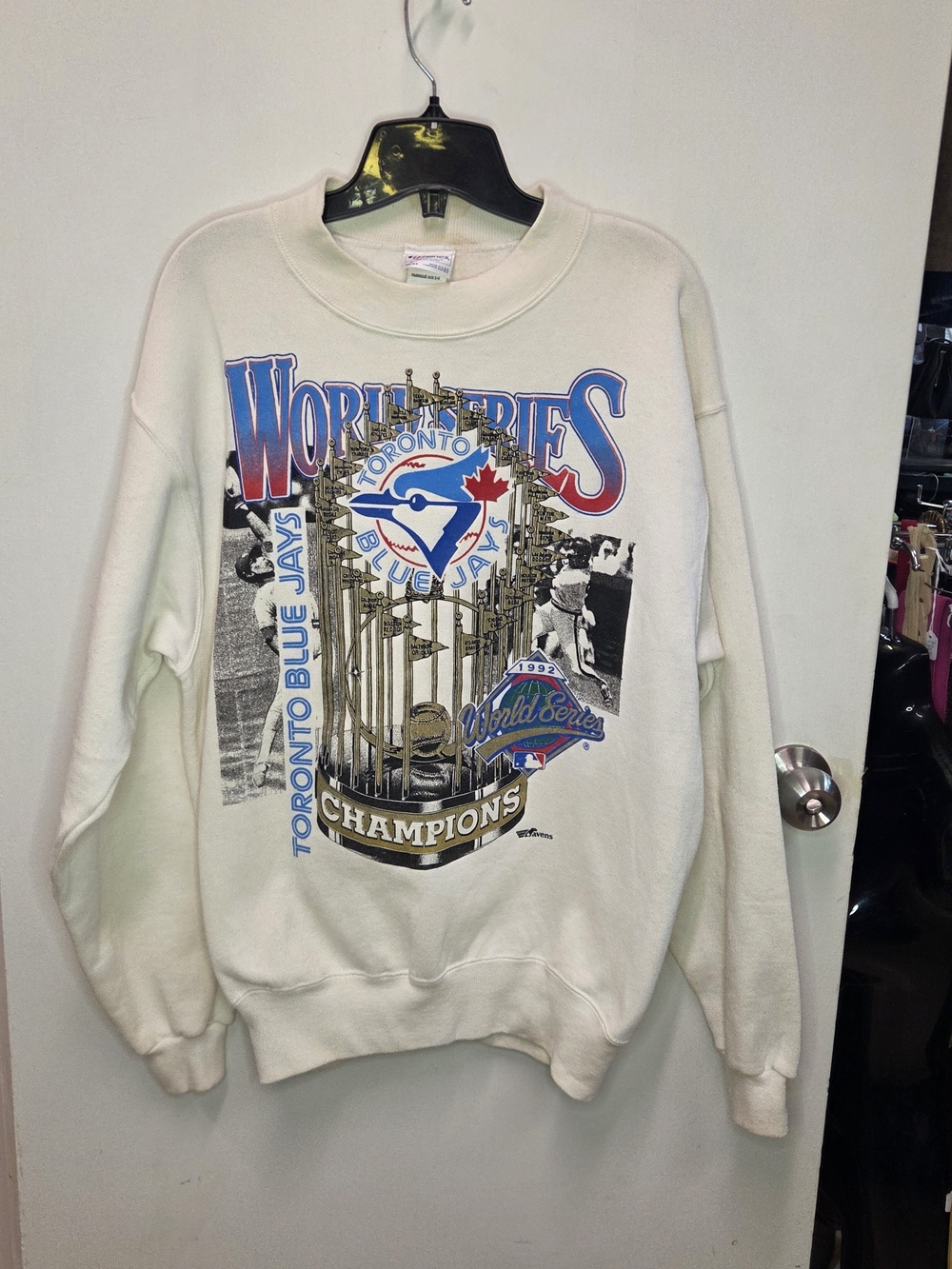Vintage 1992 Toronto Blue Jays World Series Champions Crewneck Sweatshirt Size L